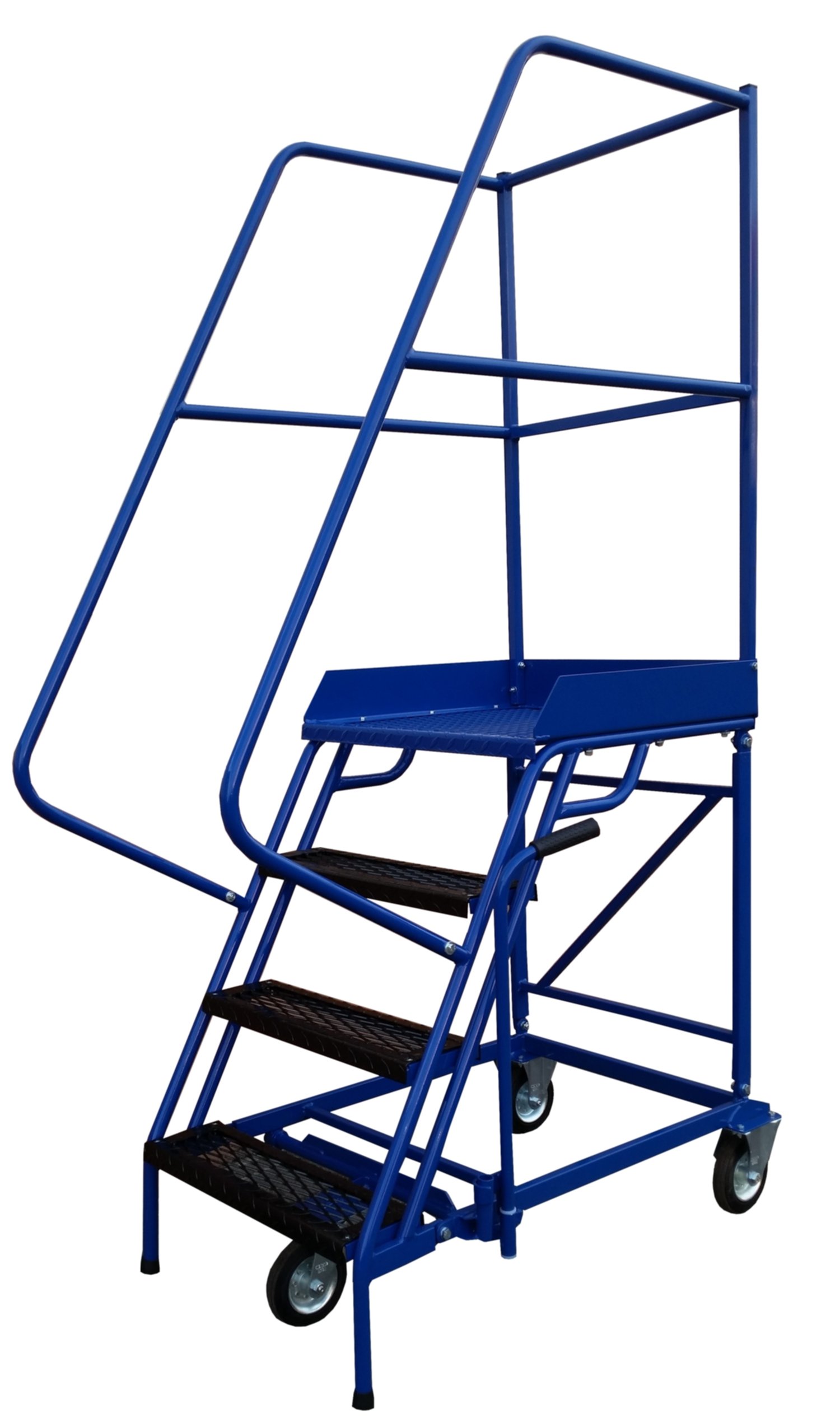Warehouse ladder mobile with platform