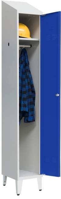 Clothing cabinet SUP E300-01 with top and legs 7035/5005